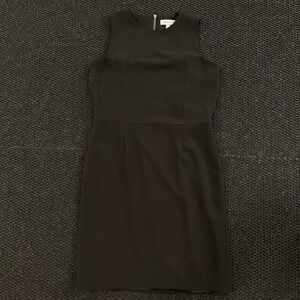 Neiman Marcus Black Sleeveless Sheath Dress Size 2 Knee Length Business Casual